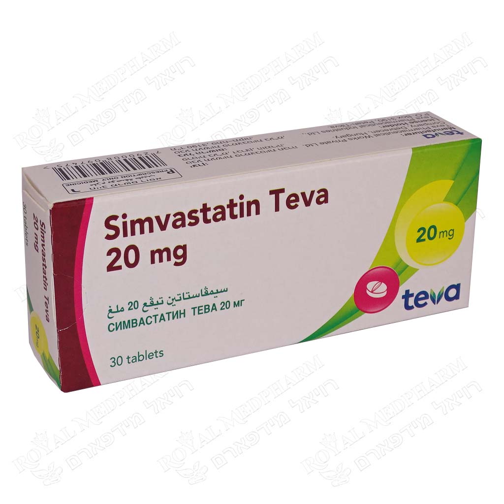 SIMVASTATIN-TEVA 20MG 30 TABS