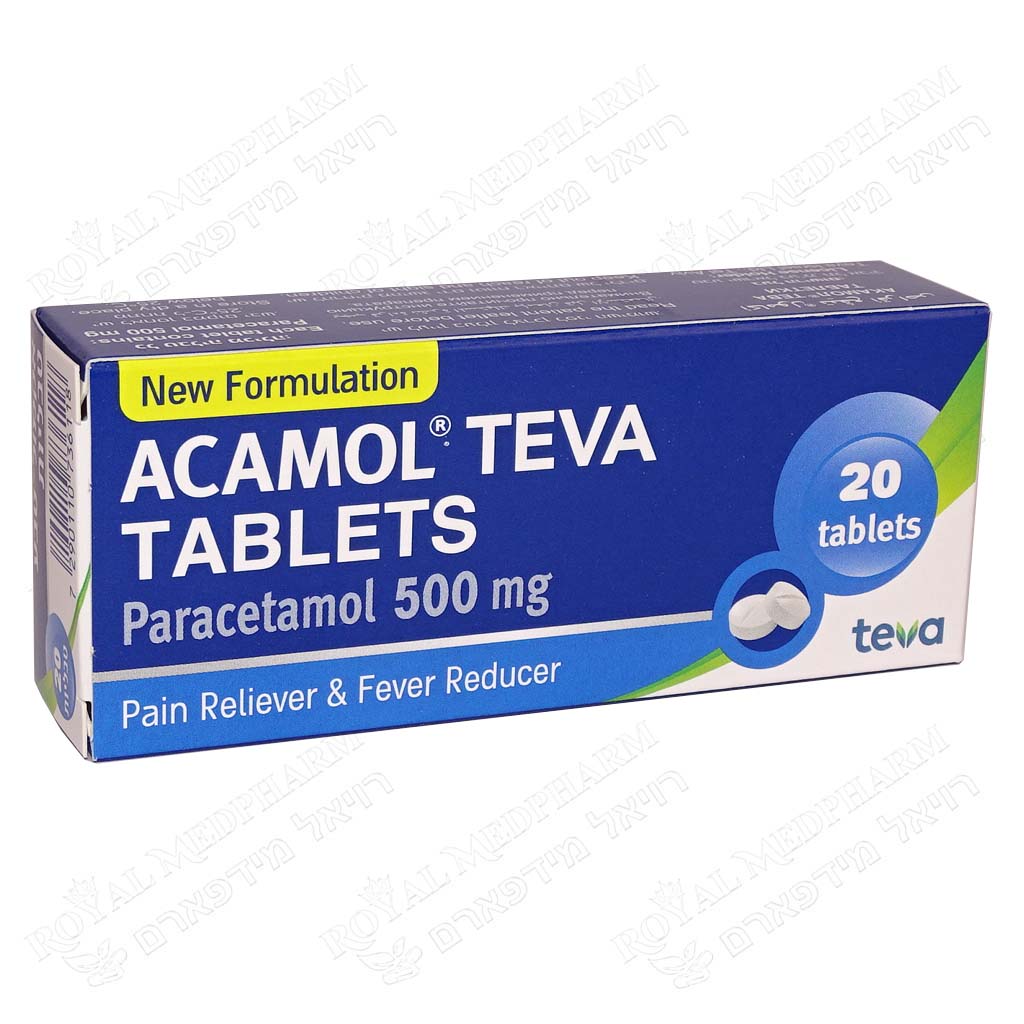 ACAMOL TEVA 500 MG 20 TAB