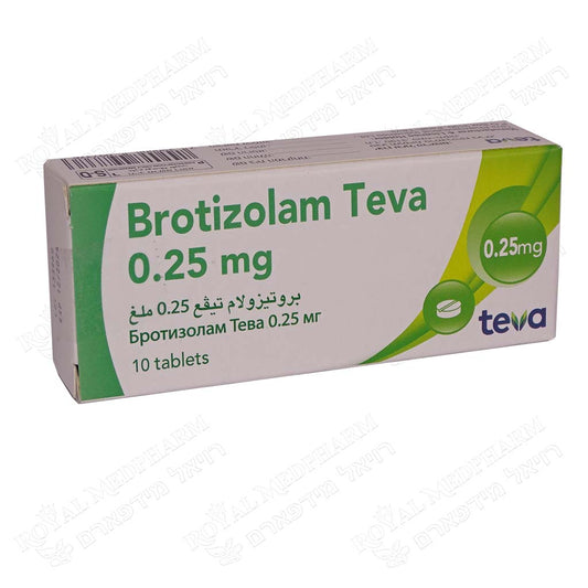 BROTIZOLAM-TEVA 0.25 MG 10 TABS
