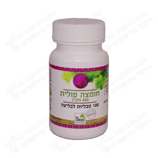Folic Acid 400 Green 100 Tab