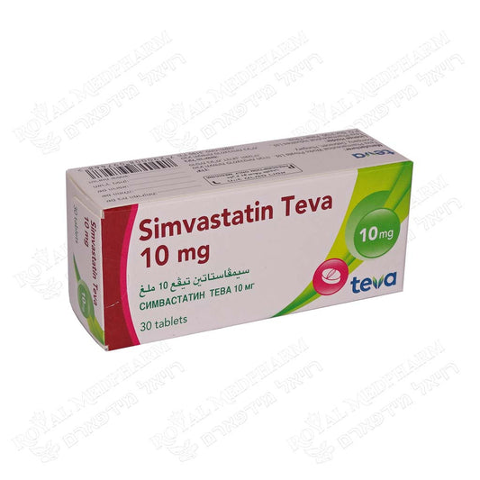 SIMVASTATIN-TEVA 10MG 30 TABS