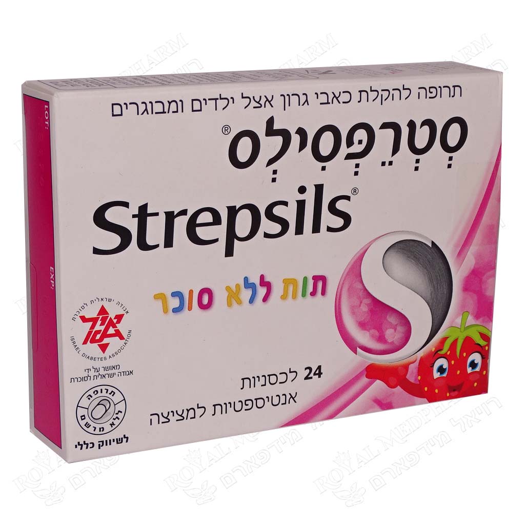 STREPSILS STRAWBERRY SUGAR FREE 24
