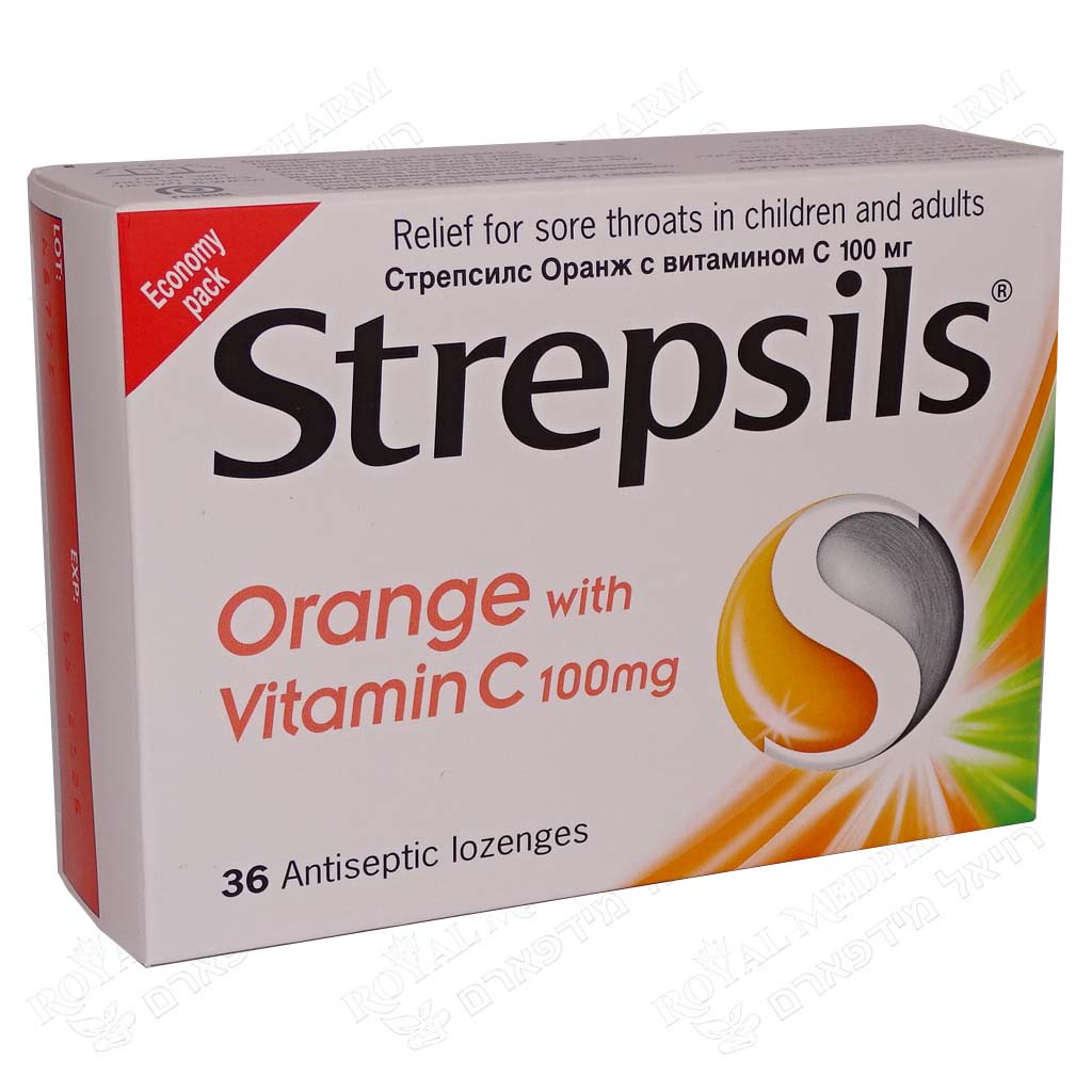 STREPSILS ORANGE VIT C 36'S