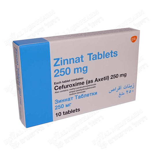 ZINNAT 250 MG 10 TABS